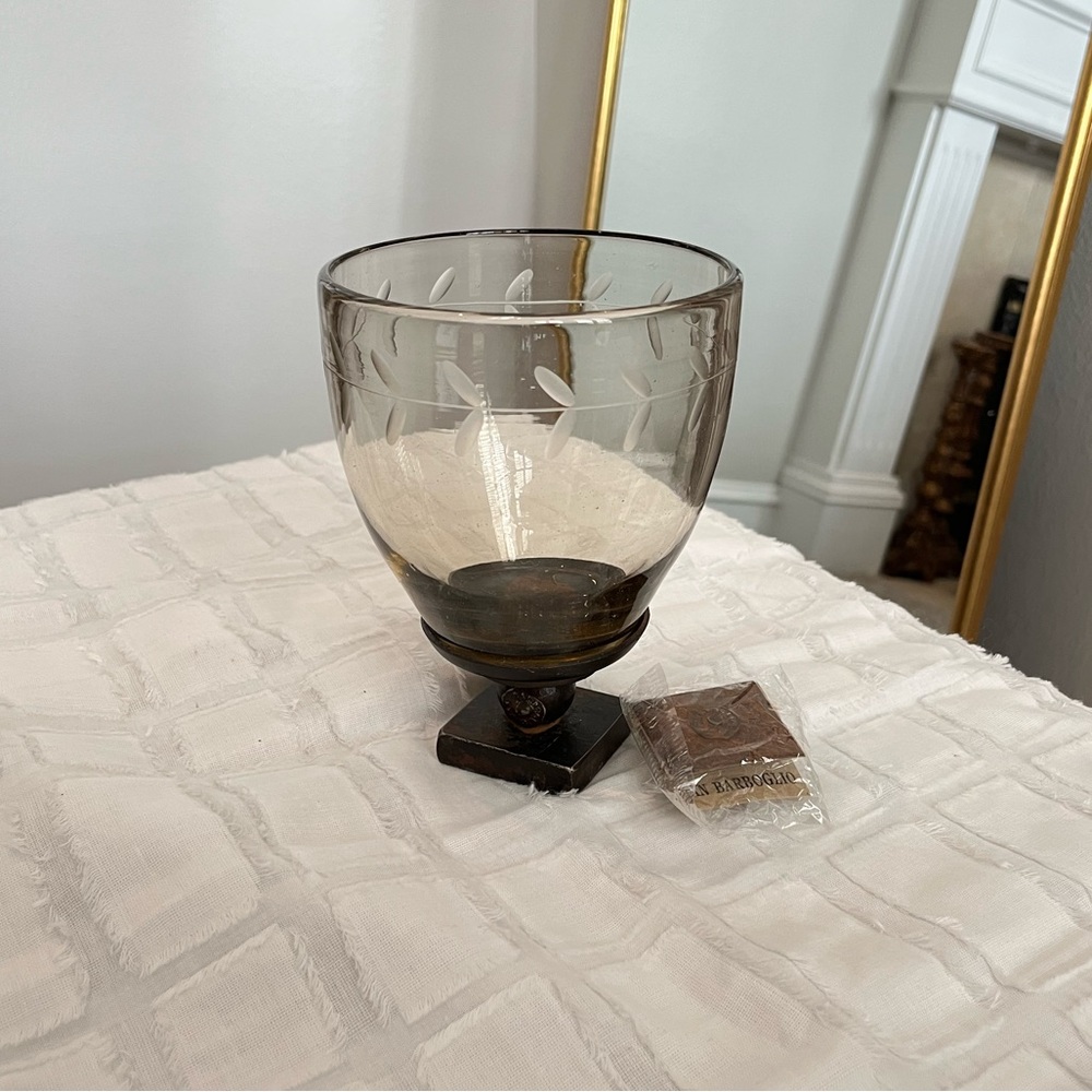 Retired vintage Jan Barboglio Etched Chalice